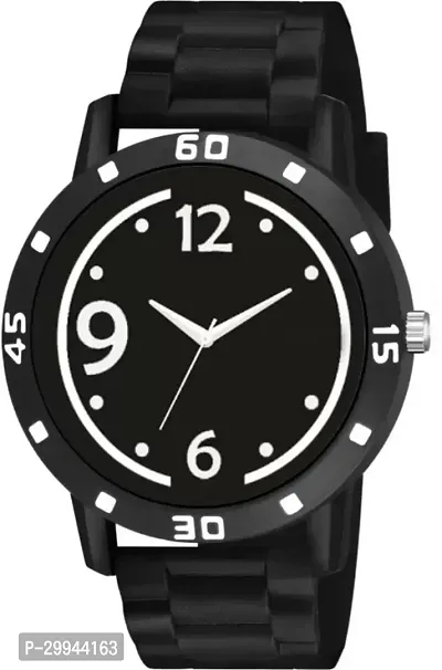 Stylish Black PU Analog For Men-thumb2