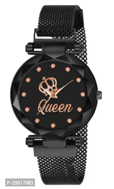 Stylish Black Metal Analog Watches For Women-thumb0