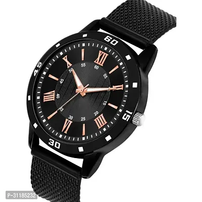 Stylish Black Pu Analog Watch For Men-thumb2