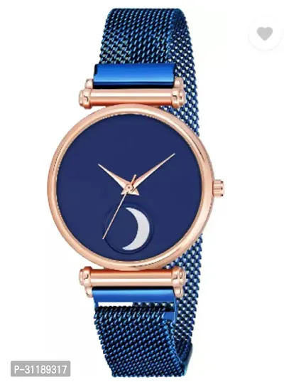 Blue Moon Dial Magnetic Strap Analog Watch For Girls And Women Analog Watch-thumb2