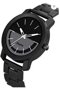 Stylish Black PU Analog For Men-thumb1