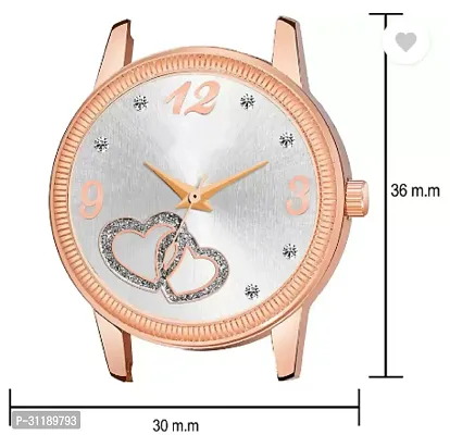 Analog Watch - For Girls Rose Gold Heart Dial Pink Leather Strap Watch For Girl-thumb4