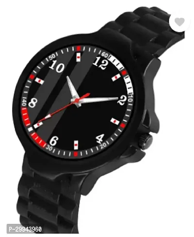 Stylish Black PU Analog For Men-thumb5