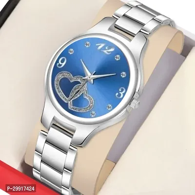 Stylish Blue Metal Analog Watches For Women