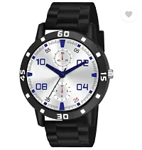 Stylish White PU Analog Watches For Men-thumb1