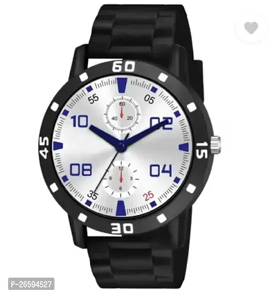 Stylish White PU Analog Watches For Men-thumb2