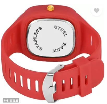 Stylish Red PU Analog Watch For Men-thumb2