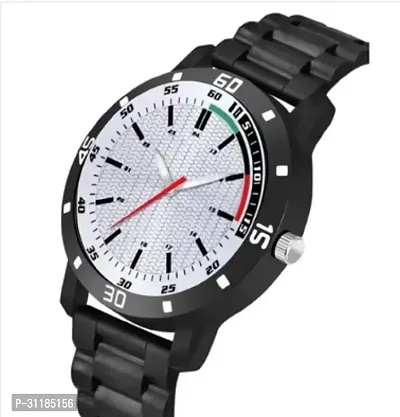 Stylish Black PU Analog Watch For Men-thumb3