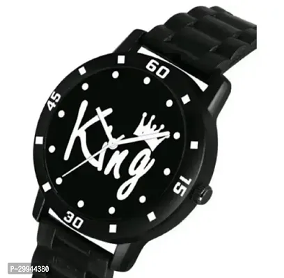 Stylish Black PU Analog For Men-thumb3