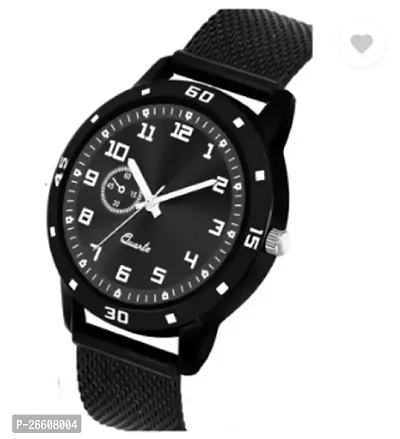 Stylish Black PU Analog Couple Watches For Men And Women, Pack Of 2-thumb3