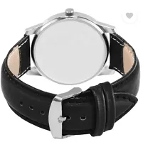Stylish Black Genuine Leather Analog Watches For Men-thumb2