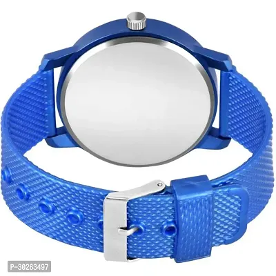 Stylish Blue Pu Analog Watch For Men-thumb3