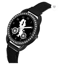 Stylish Black Metal Analog Watches For Women-thumb2