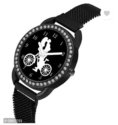 Stylish Black Metal Analog Watches For Women-thumb3