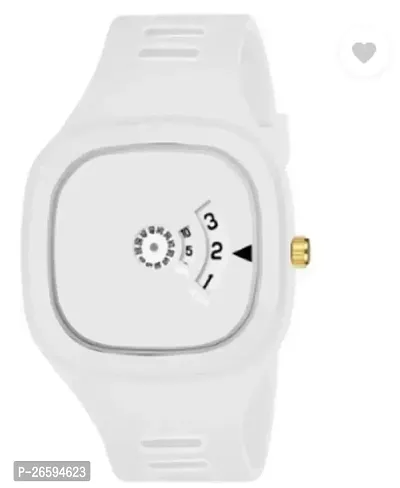 Stylish White PU Analog Watches For Men-thumb0