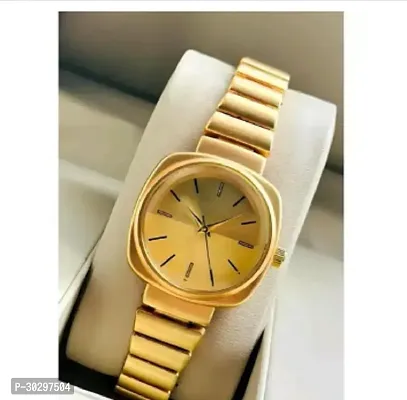 Stylish Golden Metal Analog Watches For Women-thumb0