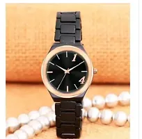 Stylish Black Metal Analog Watches For Women-thumb3