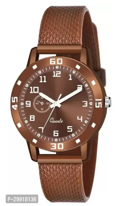 Stylish Brown PU Analog Watches For Women-thumb2