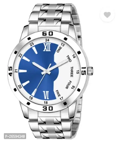 Stylish Blue Metal Analog Watches For Men-thumb0