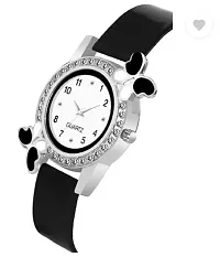 Stylish Black PU Analog Couple Watches For Men And Women, Pack Of 2-thumb3