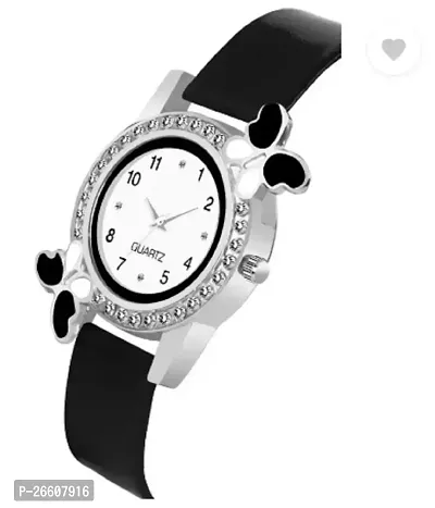 Stylish Black PU Analog Couple Watches For Men And Women, Pack Of 2-thumb4
