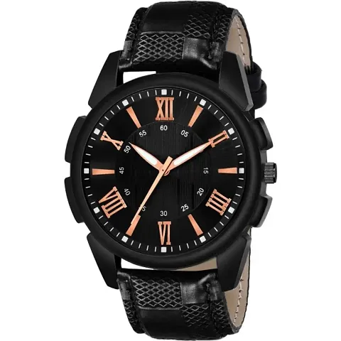 Trendy Synthetic Leather Analog Watch for Men