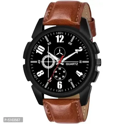 Trendy Synthetic Leather Analog Watch for Men