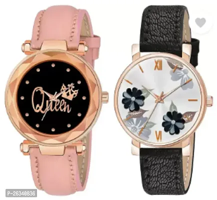 Classy Analog Watches for Women, Pack of 2-thumb0