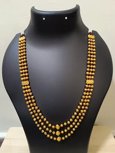 3 line beads necklace