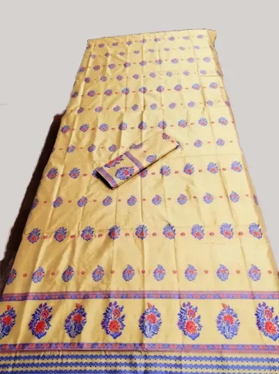 Classic Poly Silk Saree with Blouse piece