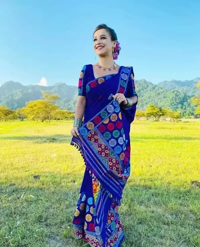 Trending Cotton Saree with Blouse piece 