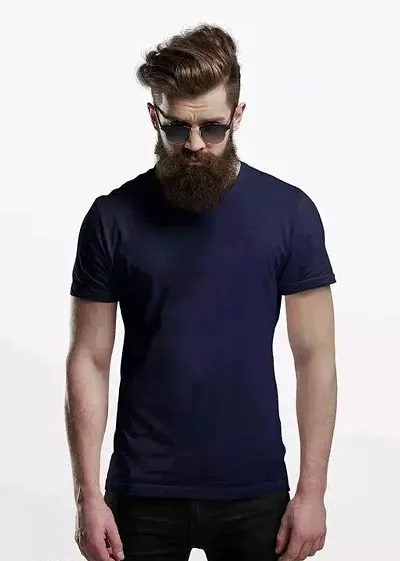 Stylish Solid Round Neck Tees For Men