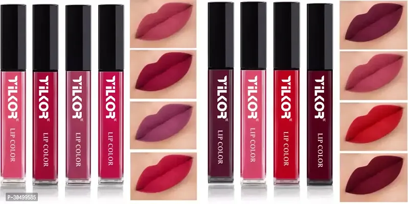 Long Lasting Waterproof Matte Lipsticks Pack Of 8-thumb0