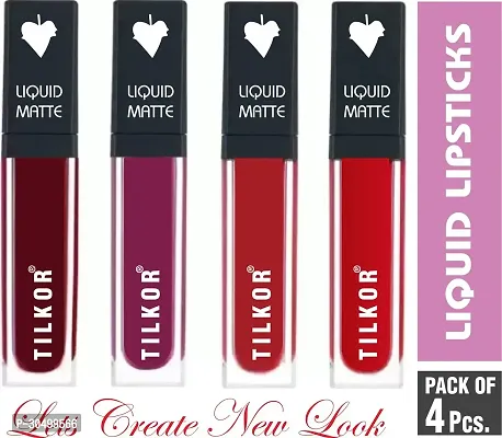 Long Lasting Waterproof Matte Lipsticks Pack Of 4-thumb0