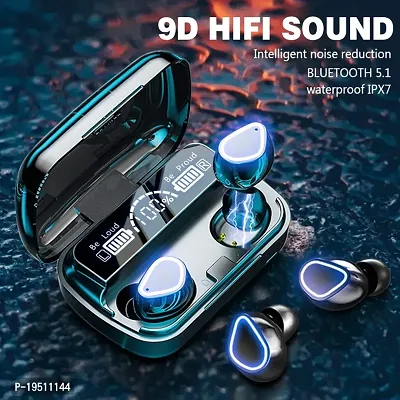 wireless bluetooth and heaphones V5.1 Bluetooth eName: M10 wireless earbuds BLUETOOTH WITH 2200MAH BATTERY CAPACITY UPTO 15 HOURS PLAYTIME-thumb3