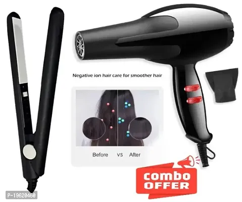 Professional Hair Styling Tool hair dryer and hair mini straightener Combo (Straightening and Curling)