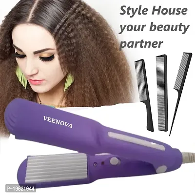 Hair Crimper Beveled edge for Crimping, Styling and volumizing with Ceramic Technology for gentle and frizz-free Crimping Electric Hair (multicolor)