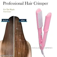 Combo Professional Hair Straightener  Hair Crimper for Girl nv-8006 (Multi-Color)-thumb1