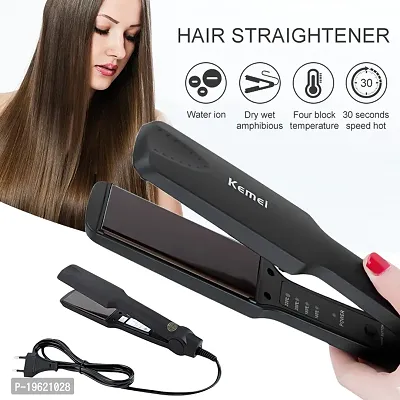Combo Professional Hair Straightener  Hair Crimper Beveled edge for Crimping, Styling and volumizing with Ceramic Technology for gentle and frizz-free Crimping Electric Hair Tool Model (Multi-Color)-thumb5