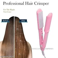 Hair Crimper Beveled edge for Crimping, Styling and volumizing with Ceramic Technology for gentle and frizz-free Crimping Electric Hair (multicolor)-thumb1