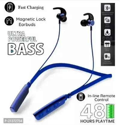 Superb Sound Bass 235 V2 Bluetooth Wireless In Ear Neckband With Mic (BLUE)-thumb4