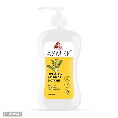 Asmee - Lemongrass  Jojoba oil Bodywash Shower Gel for Unisex,100% Vegan,FDA Approved, Cruelty free, Paraben free, SLES/SLS free , With Moisturisers For Softer, Smoother Skin, For All Skin Type For W-thumb0