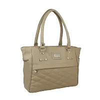 Zaxcer Women's PU Handbag (Beige Col)-thumb1