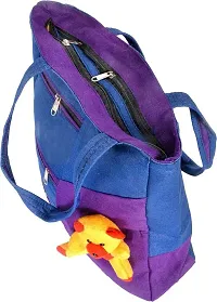 ZAXCER Women's Cotton Canvas Shoulder Bag/Tote Bag For Women, Handbag (Purple.Blue)-thumb2
