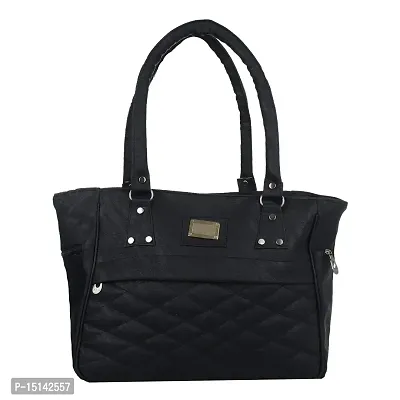 Zaxcer PU Material Hand Bag Ladies Purses Satchel Shoulder Bags for Women/Girls (Black)