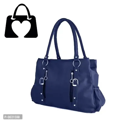 Stylish Blue Pu  Hand Bags For Women-thumb0