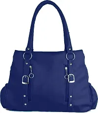 Stylish Blue Pu  Hand Bags For Women-thumb3