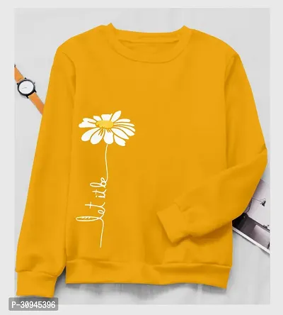 Elegant Yellow Cotton Blend Printed Tshirt For Women