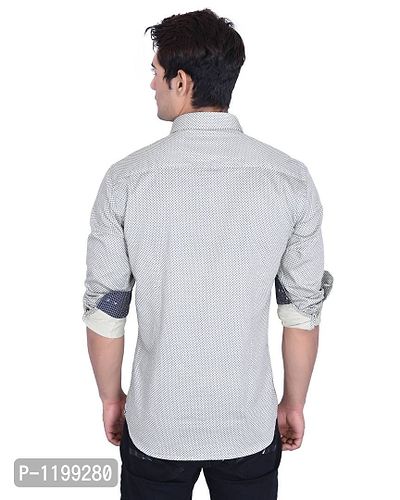 Blue Color Printed Long Sleeves Casual Shirt-thumb4
