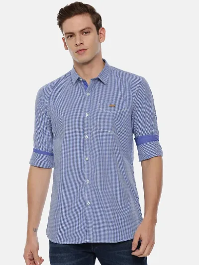 Cotton Long Sleeves Slim Fit Casual Shirts